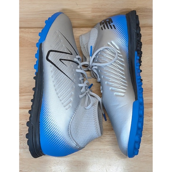 New Balance Tekela V4 Magique TF Silver Blue Turf Soccer Cleats MSTSB4 Mens 7.5 main image 8